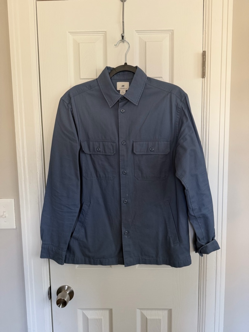 H&M Slate Blue Lightweight Shirt Jacket
